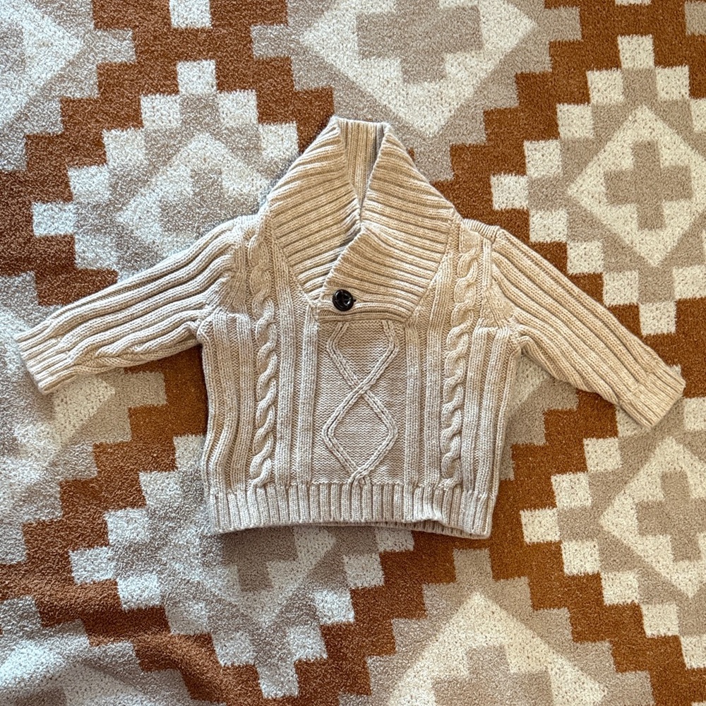 Cozy Cream Cable Knit Kids Sweater